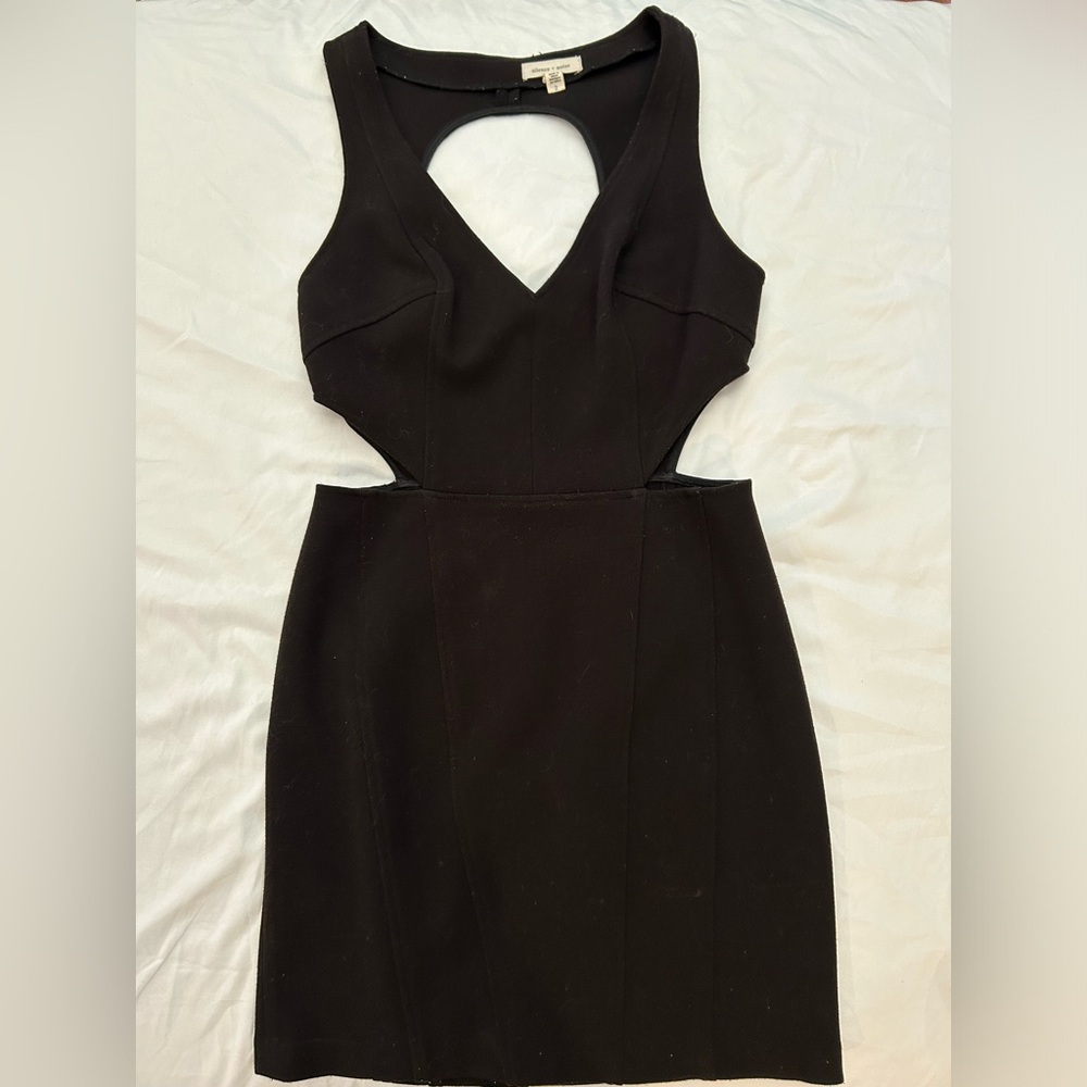 Silence + Noise Black Cutout Mini Dress